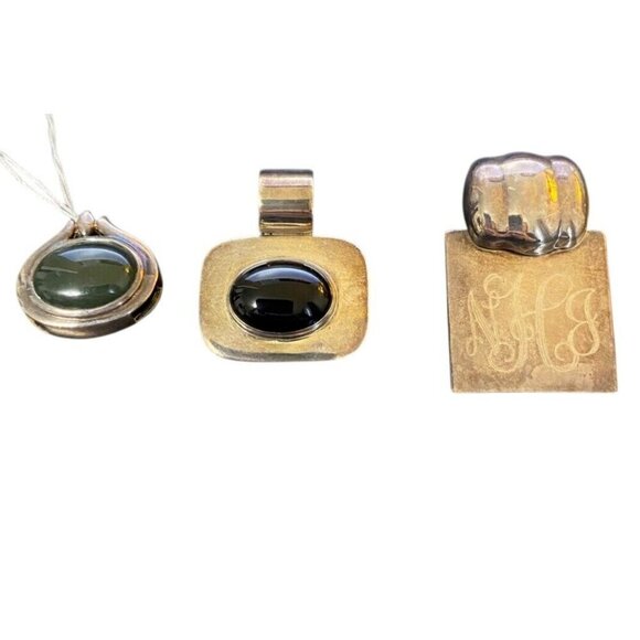 Set of 3 Pendants .925 Silver - Picture 1 of 2